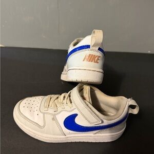 Nike Kids' White and Blue Athletic Shoes